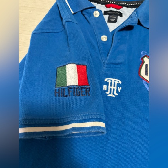 Boys Blue Tommy Hilfiger Polo Italy - Picture 2 of 4